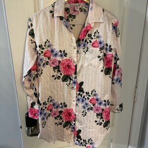 Victoria's Secret Floral Sleep Shirt - Pink and Blue